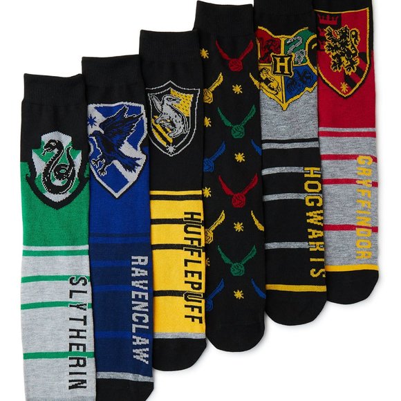 Warner Bros. Other - New Harry Potter Men’s Socks, 6-Pack, fits shoe size 8-12